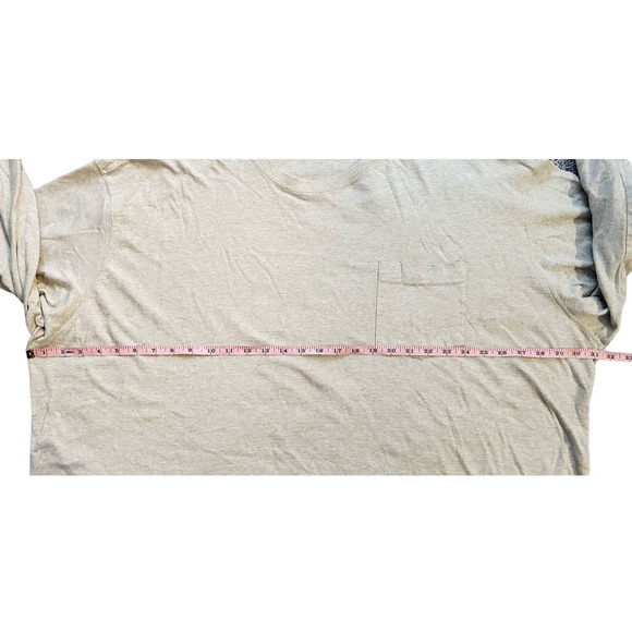 🛍️ Red Head Brand Co Cream Long Sleeve Pocket Tee Mens Size 5XL - Picture 4 of 5